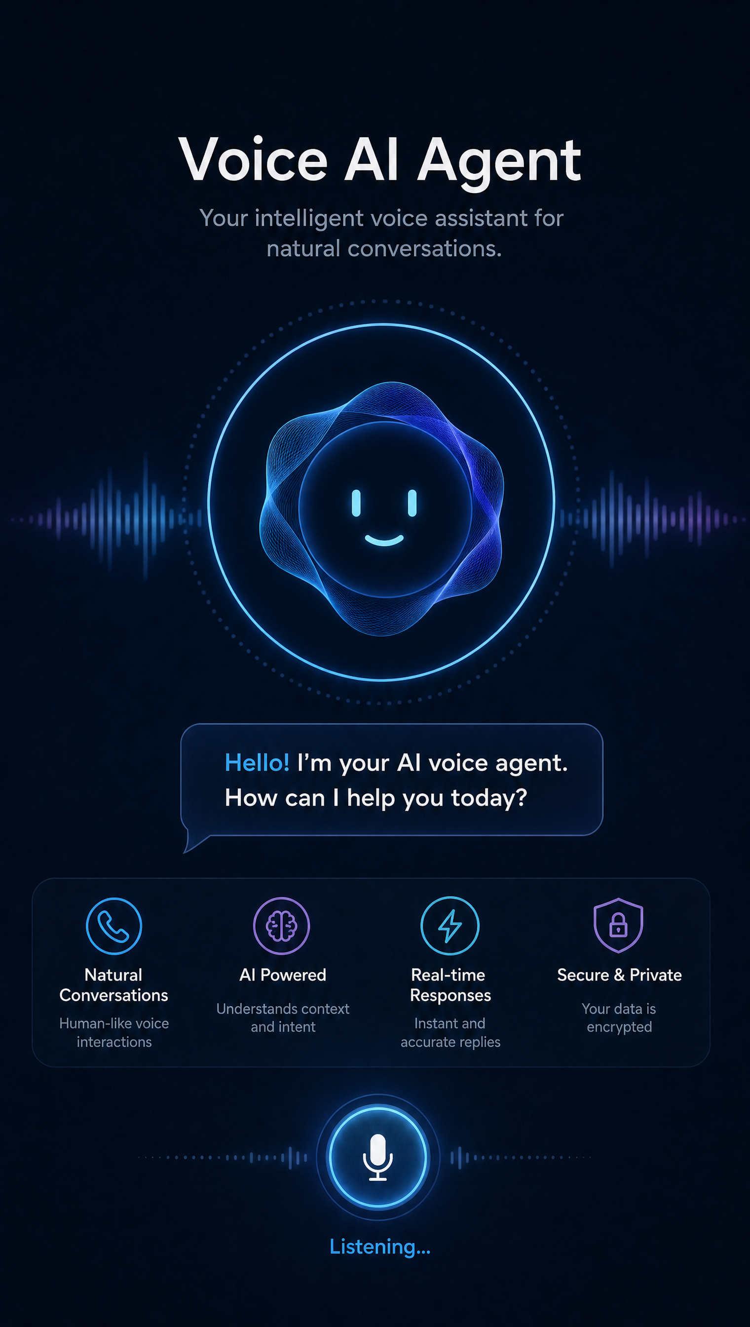 Voice AI Agent — conversational assistant interface