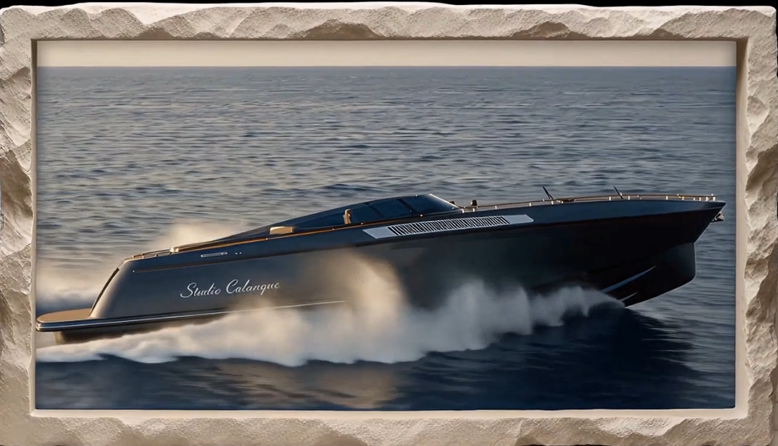 Riva — motor yacht running open water